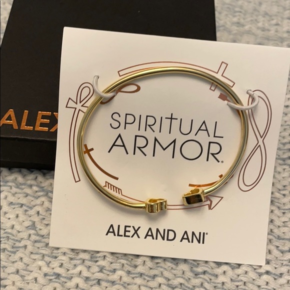 Alex and Ani 14K Gold Plated Heart Cuff bracelet - Picture 3 of 5